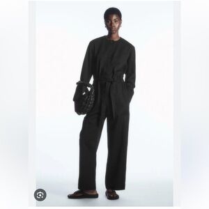 COS DRAWSTRING-WAIST JUMPSUIT, Size: S, Black, New Without Tags, Never Worn